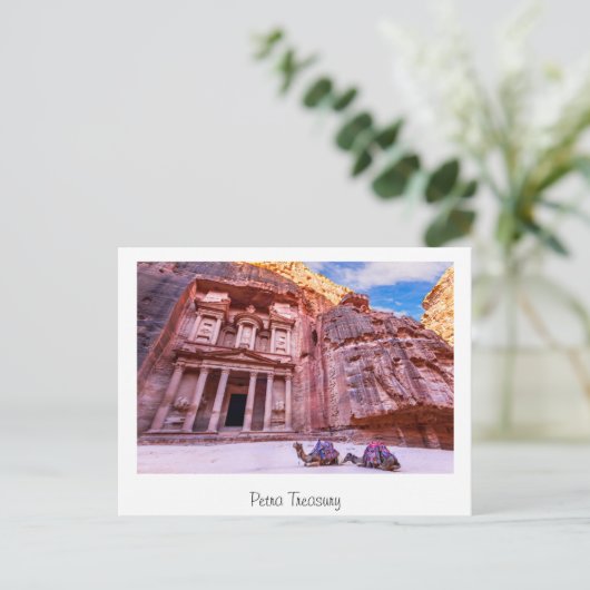 Petra Treasury Postkarte (Stehend Vorderseite)
