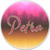 Petra Vorname Name golden pink Aufkleber Sticker (Vorderseite)