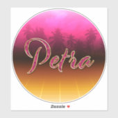 Petra Vorname Name golden pink Aufkleber Sticker (Blatt)