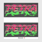Petra Vorname Name Graffiti Aufkleber Sticker (Blatt)