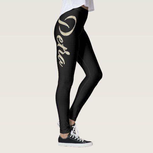 Petra white gold Handwriting Hose Leggings (Rechts)