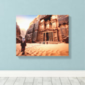 Petra's Treasury at Dawn Leinwanddruck (Insitu (Holzboden))