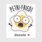 Petri-fried Funny Fried Egg Pun Aufkleber (Blatt)