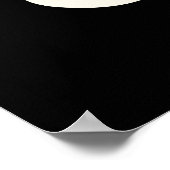 Petri-fried Funny Fried Egg Pun Dark BG Poster (Ecke)