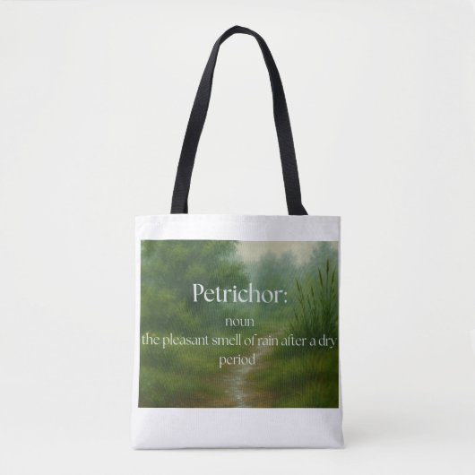 Petrichor: Geruch des Regens Tasche (Vorderseite)