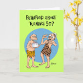 Petrified by 50th Birthday Card Karte (Gelbe Blume)