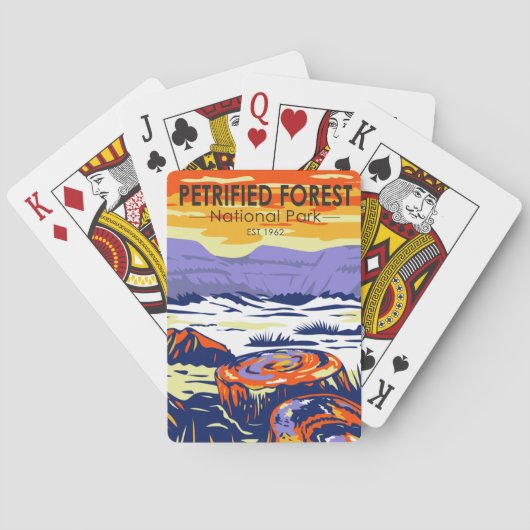 Petrified Forest National Park Arizona Vintag Spielkarten (Rückseite)