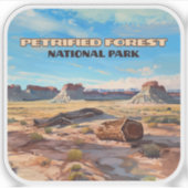 Petrified Forest National Park Arizona Wüste Aufkleber (Vorderseite)