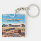 Petrified Forest National Park Arizona Wüste Schlüsselanhänger (Rückseite)