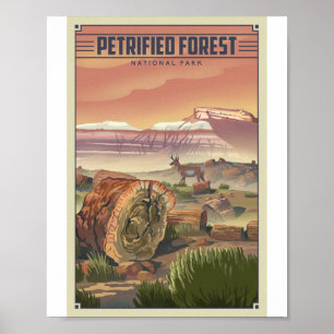 Petrified Forest National Park Litho-Kunstwerk Poster