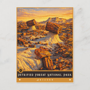 Petrified Forest National Park   Vintage-Postkarte Postkarte