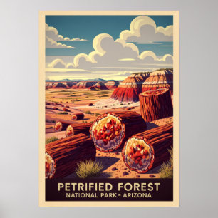 Petrified-Forest-Nationalpark Arizona V02 Poster