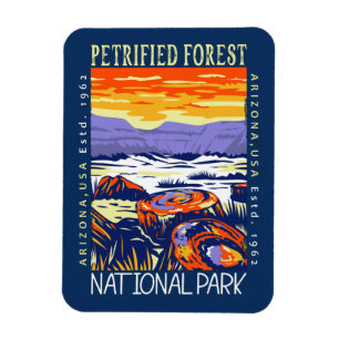 Petrified Forest Nationalpark Vintage abgenutzt Magnet