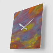 Petrified Wood Close-Up Quadratische Wanduhr (Winkel)