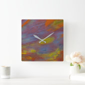 Petrified Wood Close-Up Quadratische Wanduhr (Zuhause)