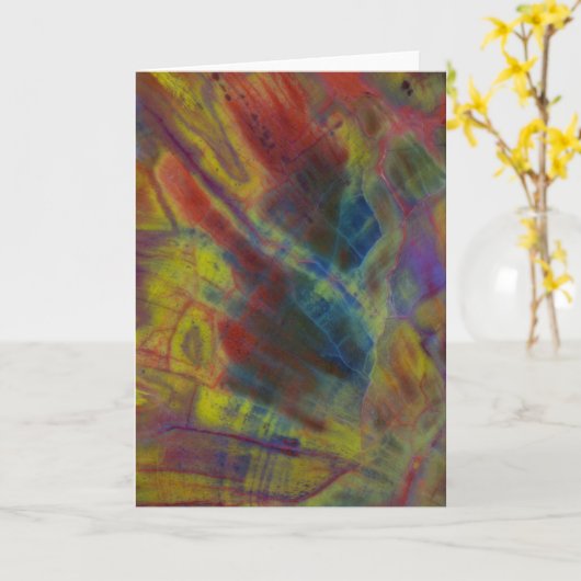 Petrified Wood Karte (Gelbe Blume)