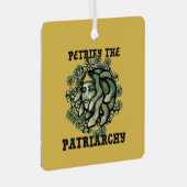 Petrify the Patriarchate Medusa Gorgon Ornament Aus Metall (Vorderseite Rechts)