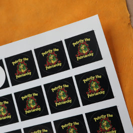 Petrify the Patriarchy feminist medusa Runder Aufkleber