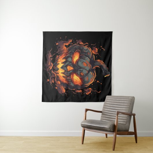 Petrifying Pumpkin Wandteppich (Beispiel (Horizontal))