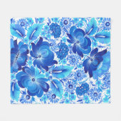 Petrikivka Ukrainian traditional folk art Fleecedecke (Vorderseite (Horizontal))