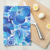 Petrikivka Ukrainian traditional folk art.  Geschirrtuch (Viertel Falte)