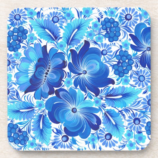 Petrikivka Ukrainian traditional folk art.. Getränkeuntersetzer (Vorderseite)