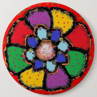 Petrischale Kunstfarben rot lila blau gelb Button