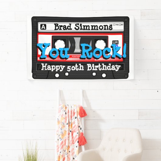 Petro 80's Kassettenband oder Mixtape, beliebiger Banner (Insitu)