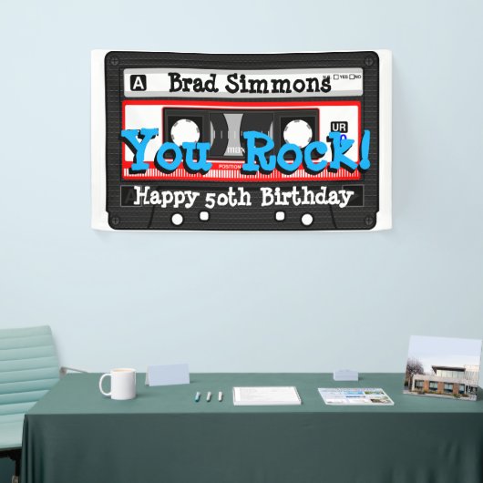 Petro 80's Kassettenband oder Mixtape, beliebiger Banner (Messeveranstaltung)