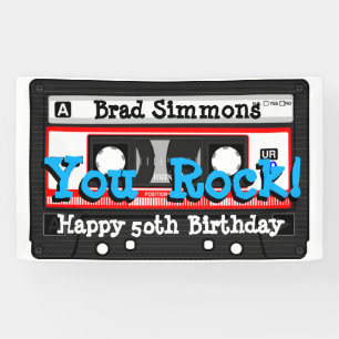 Petro 80's Kassettenband oder Mixtape, beliebiger Banner