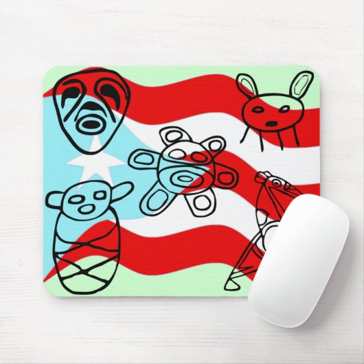 Petroglifos Taínos Mousepad (Mit Mouse)