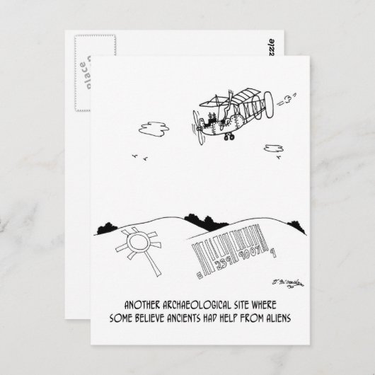 Petroglyph Barcode Postkarte (Vorne/Hinten)