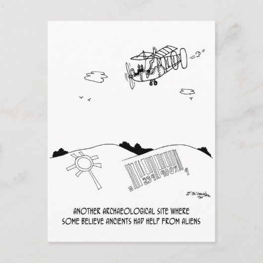 Petroglyph Barcode Postkarte (Vorderseite)