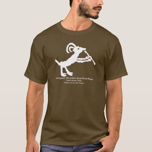 Petroglyph, Bergziegenjägerflöte T-Shirt (Vorderseite)