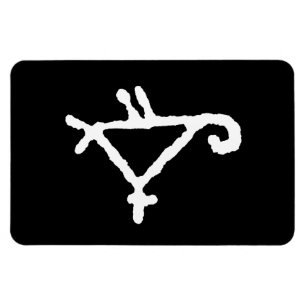 Petroglyph eines stilisierten Papagei Magnet