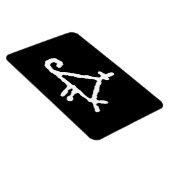 Petroglyph eines stilisierten Papagei Magnet (Rechte Seite)