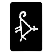 Petroglyph eines stilisierten Papagei Magnet (Vertikal)