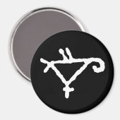 Petroglyph eines stilisierten Papagei Magnet (Vorderseite/Rückseite)
