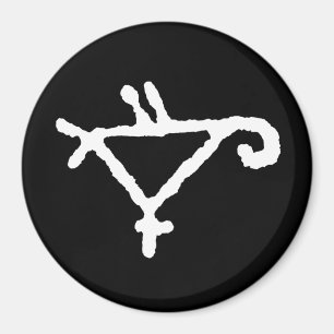 Petroglyph eines stilisierten Papagei Magnet