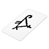 Petroglyph eines stilisierten Papagei Magnet (Linke Seite)