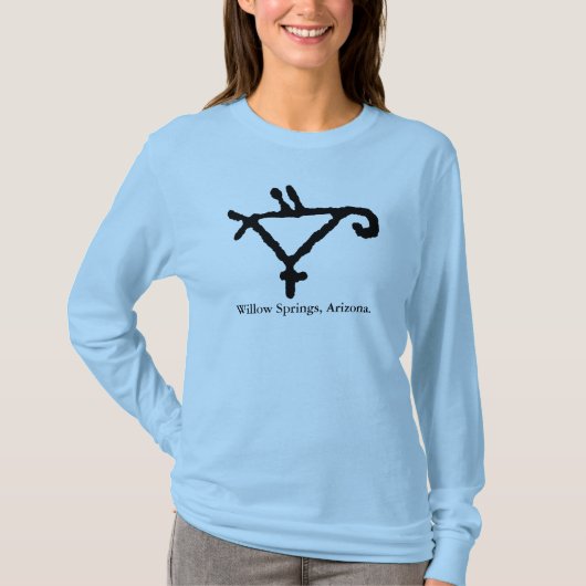 Petroglyph eines stilisierten Papagei T-Shirt (Vorderseite)