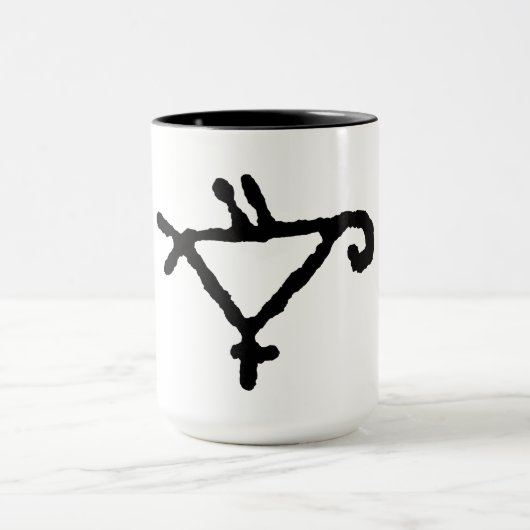 Petroglyph eines stilisierten Papagei Tasse (Zentrum)