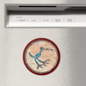 Petroglyph eines Vogels, versteinerte Forest Natio Magnet (In Situ (Geschirrspüler))