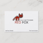 Petroglyph Fox Symbol - Red Fox Visitenkarte (Vorderseite)