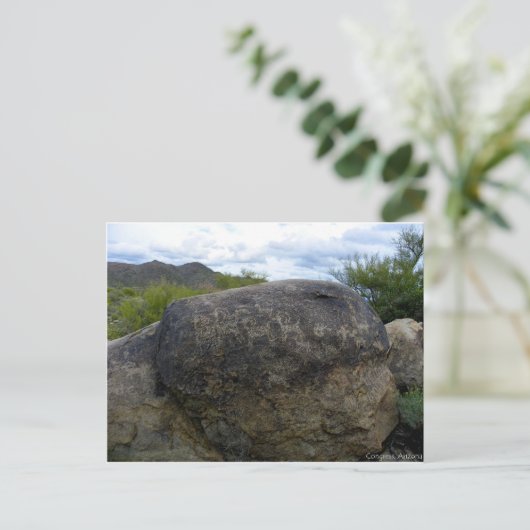 Petroglyph-Gebiet Postkarte (Stehend Vorderseite)