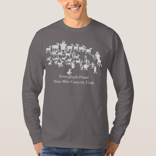 Petroglyph Panel Die große Jagd T-Shirt (Vorderseite)