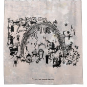 Petroglyph-Panel Duschvorhang (Vorderseite)