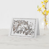 Petroglyph Panel - Rochester Creek, Utah Card Karte (Gelbe Blume)