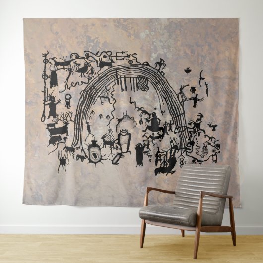 Petroglyph Panel - Rochester Creek, Utah Wandteppich (Beispiel (Horizontal))