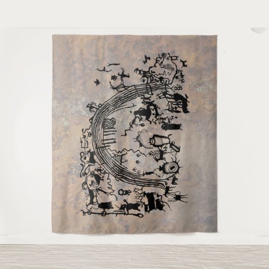 Petroglyph Panel - Rochester Creek, Utah Wandteppich (Vorderseite)